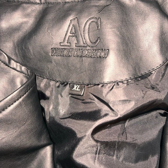 AC Luxury Collection Faux Leather Jacket XL Unisex - Picture 4 of 5